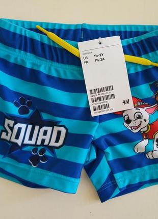 Плавки боксеры h&m англия 122 128 см  6 8 лет  paw patrol щенячий патруль6 фото