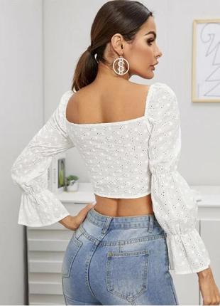 Распродажа топ shein ажурный блуза кофта asos c оборкой3 фото