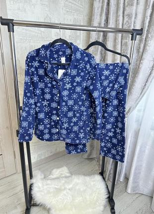 Теплая мягкая флисовая пижама, женская теплая пижама с кофтой и брюками, пижама женская зимняя fellix