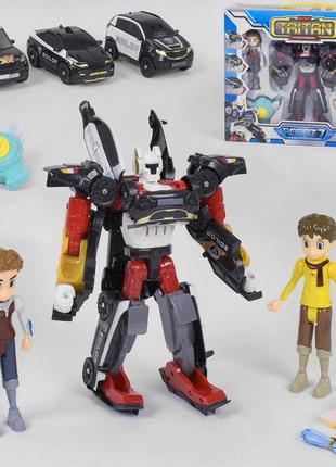Дитячий ігровий набір тобот тритан робот трансформер tobot tritan з ігровими фігурками героїв