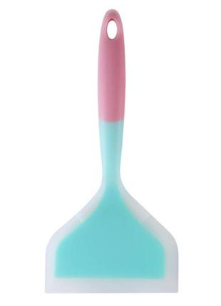 Лопатка з антипригарним покриттям volro нейлон+силікон 25,7х12 см м'ятний/фіолетовий (vol-1849)