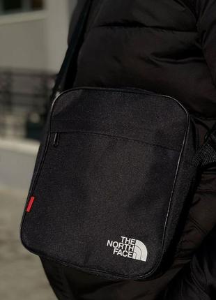 Сумка the north face чорна чоловіча сумка через плече тнф барсетка tnf на плече3 фото