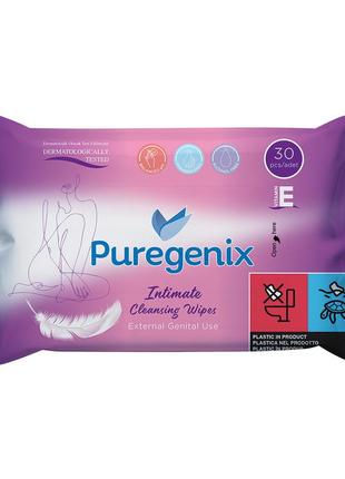 Вологі серветки для інтимної гігієни puregenix, 30 шт1 фото