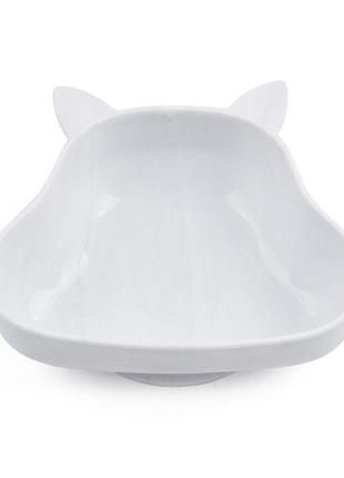 Силиконовая глубокая тарелка белка y1 белый n-11105