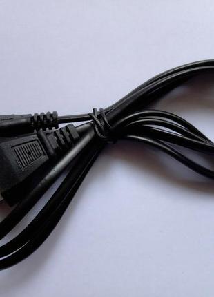 Мережевий кабель 2 pin 220v 1.5m, black