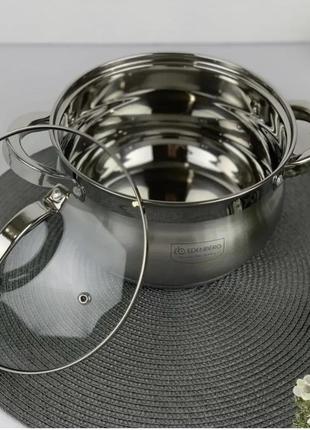 Набор кастрюль 4шт из нержавеющей стали edenberg eb-3718 набор кухонной посуды 8 предметов для всех видов плит2 фото