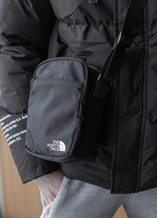 Барсетка the north face черная мужская сумка через плечо тнф сумка tnf