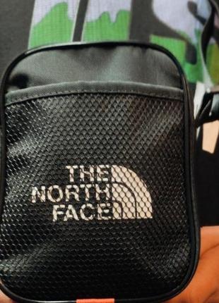 Сумка the north face чорна чоловіча сумка через плече тнф барсетка tnf на плече3 фото