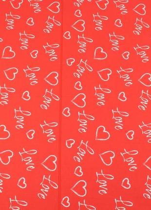 Папір крафтовий "написи на червоному love", рулон 70см*8м, 70 г/м²2 фото