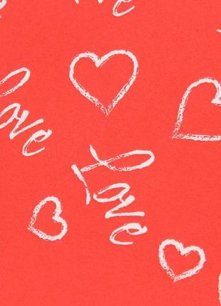 Папір крафтовий "написи на червоному love", рулон 70см*8м, 70 г/м²4 фото