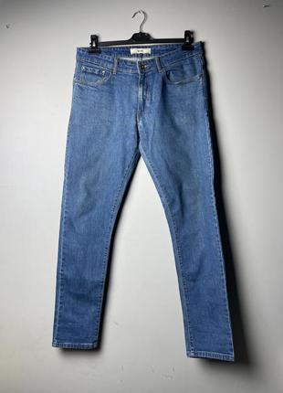 Синие джинсы узкие мужские1 фото
