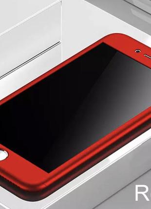Чохол протиударний для iphone 6 plus/6s plus червоний + скло3 фото