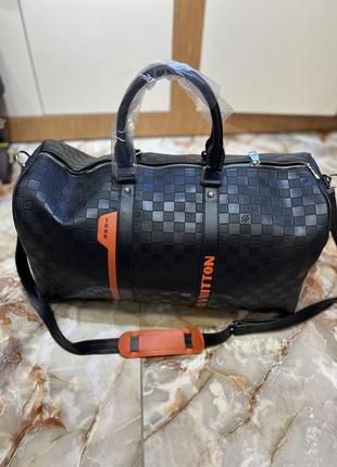 Сумка дорожная черная  damier лучшее качество