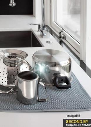 Коврик для сушки посуды из микроволокна(smart, швеция) серый