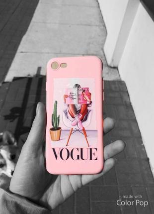 Силиконовый чехол iphone 6/iphone 6s pink