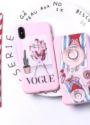 Силиконовый чехол iphone 6/iphone 6s pink 3