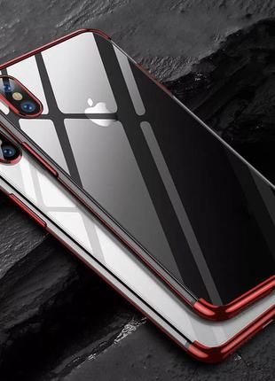 Силиконовый чехол для iphone xs max , red