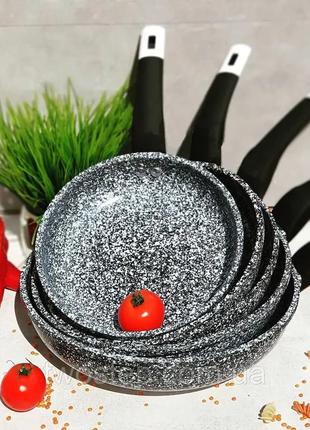 Сковорода з гранітним антипригарним покриттям 22см edenberg eb-9165 краща сковорода для індукційної плити9 фото
