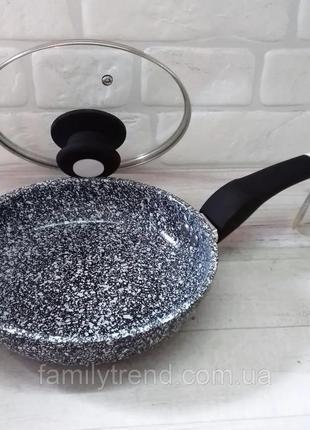 Сковорода з гранітним антипригарним покриттям 22см edenberg eb-9165 краща сковорода для індукційної плити10 фото