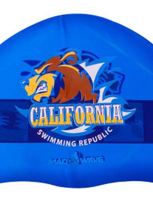 Шапочка для плавания madwave california m055833000w темно-синий
