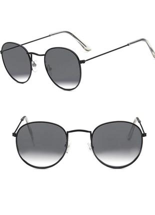 Сонцезахисні окуляри круглі, градієнт black1 фото