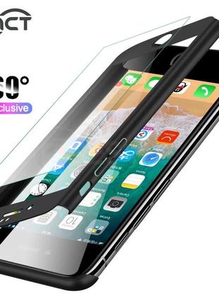 Чехол противоударный для iphone 6/6s black+ стекло 2
