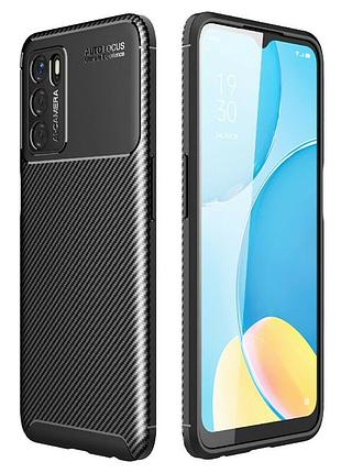 Чехол fiji ultimate carbon для oppo a54s противоударный бампер черный