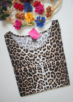 Суперовая натуральная трендовая футболка в леопардовый принт lindex5 фото