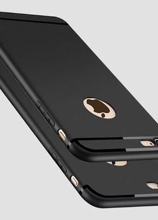 Силіконовий чохол + скло захисне для iphone 7/ iphone 8 ультратонкий чорний чоловічий