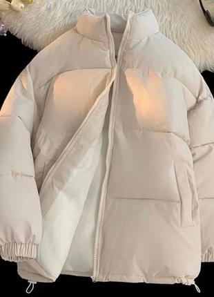 Осіння базова тепла жіноча куртка оверсайз модна стильна курточка на змійці синтепон 250 на підкладці4 фото