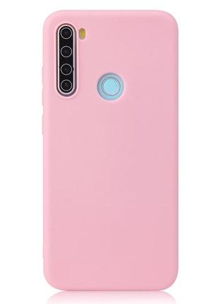 Чехол soft touch для xiaomi redmi note 8t силикон бампер светло-розовый2 фото