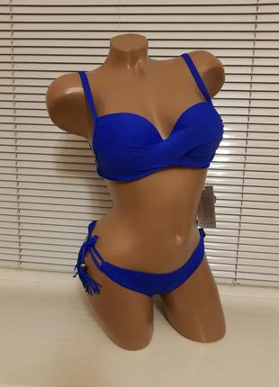 Эффектный купальник с пушап синий 46,48,50