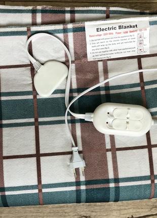 Электропростынь с подогревом двуспальная,155х170м, electric blanket(турция),байка.