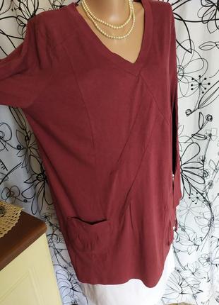 Трикотажная блуза,марсал, бохо,cellbes
