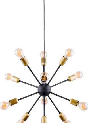 Люстра tk lighting estrella 12pl 12xe27 черный + античная бронза