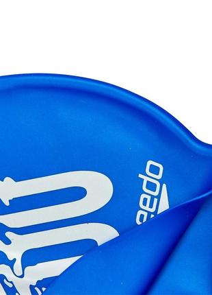 Шапочка для плавания speedo slogan print 808385b957 синий-серый3 фото