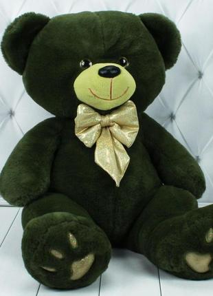 М'яка іграшка ведмедик teddy gold green1 фото