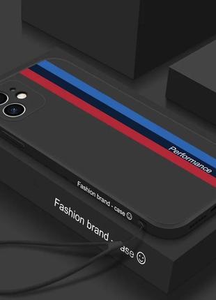 Силіконовий чохол bmw для iphone 12 pro max ультратонкий чорний чоловічий