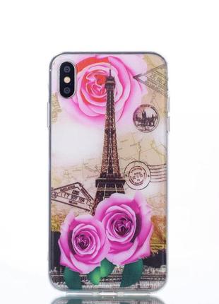 Чехол iphone xr силиконовый  paris