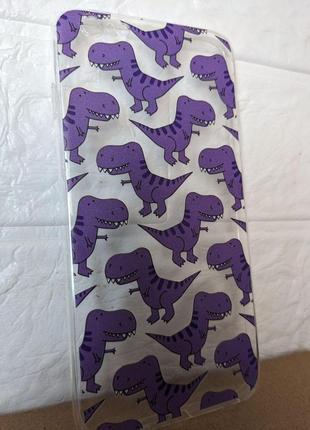 Чехол фиолетовый силикон для iphone 6 plus, 6s plus