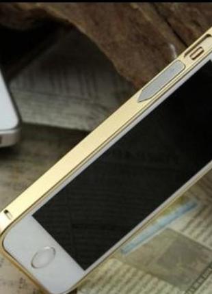 Металлический  бампер для iphone 5/5s/5se золото