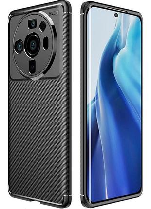 Чохол fiji ultimate carbon для xiaomi 12s ultra противоударный бампер чорний