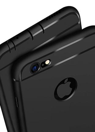 Силиконовый чехол для iphone 7/ iphone 8 ультратонкий черный мужской1 фото