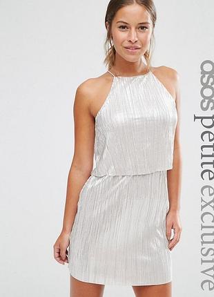 Серебристое платье asos exclusive