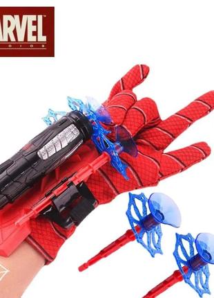 Игрушечная перчатка человека паука с присосками