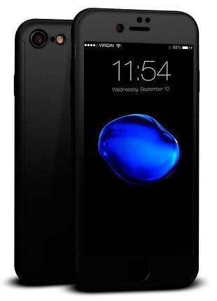 Чехол 360° iphone 7/iphone 8 black+ стекло 6