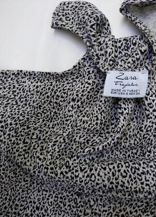Zara леопардовый принт майка блуза3 фото