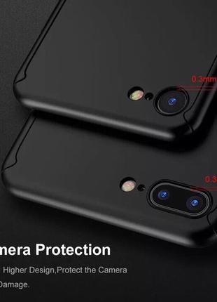 Чехол для iphone 6/6s + стекло 360 , black matte 4