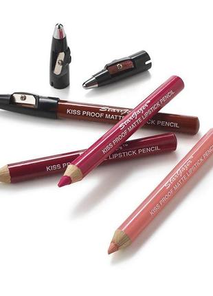 Матова помада-олівець №5 kiss proof matte lipstick pencil stargazer2 фото