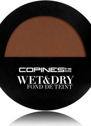 Компактна пудра для обличчя copines line paris wet dry fond de teint poudre 08 - cacao